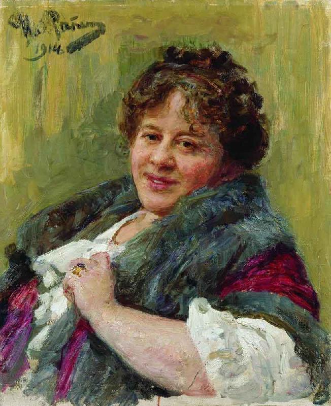 Ilya Repin Portrait of writer oil painting image